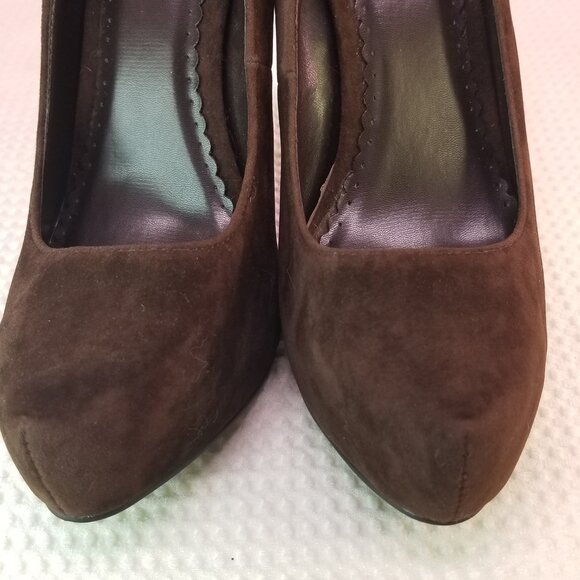 Qupid Women's Brown Platform Pumps Size 6 - Picture 12 of 12